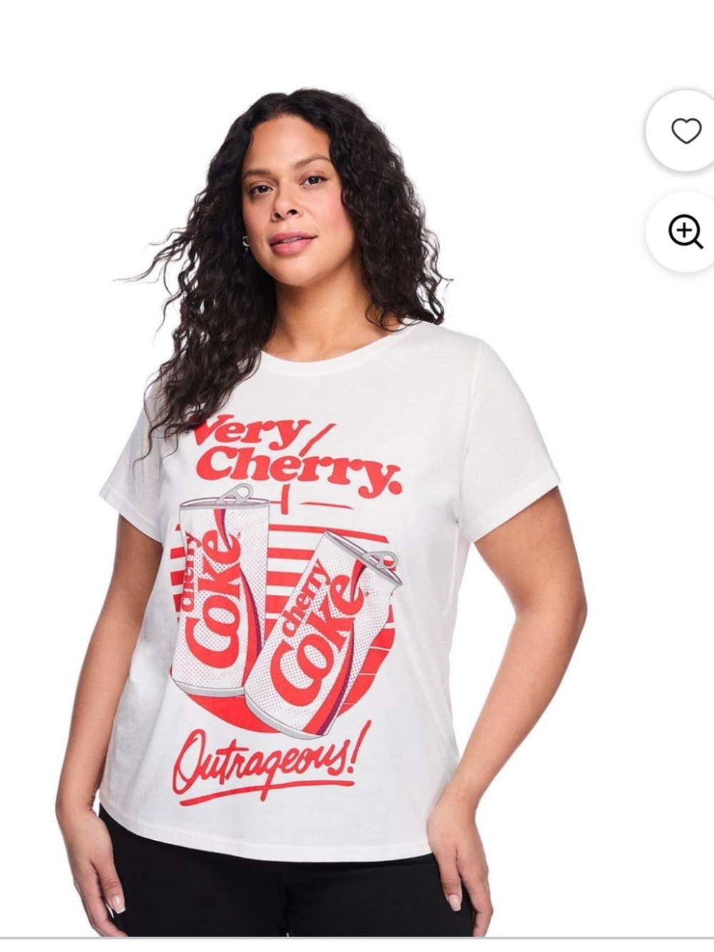 Coca-Cola Cherry Coke Women’s Plus T-Shirt White NWT 3X